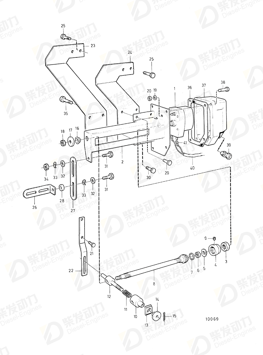 volvo penta Cross recessed screw 956175 Drawing